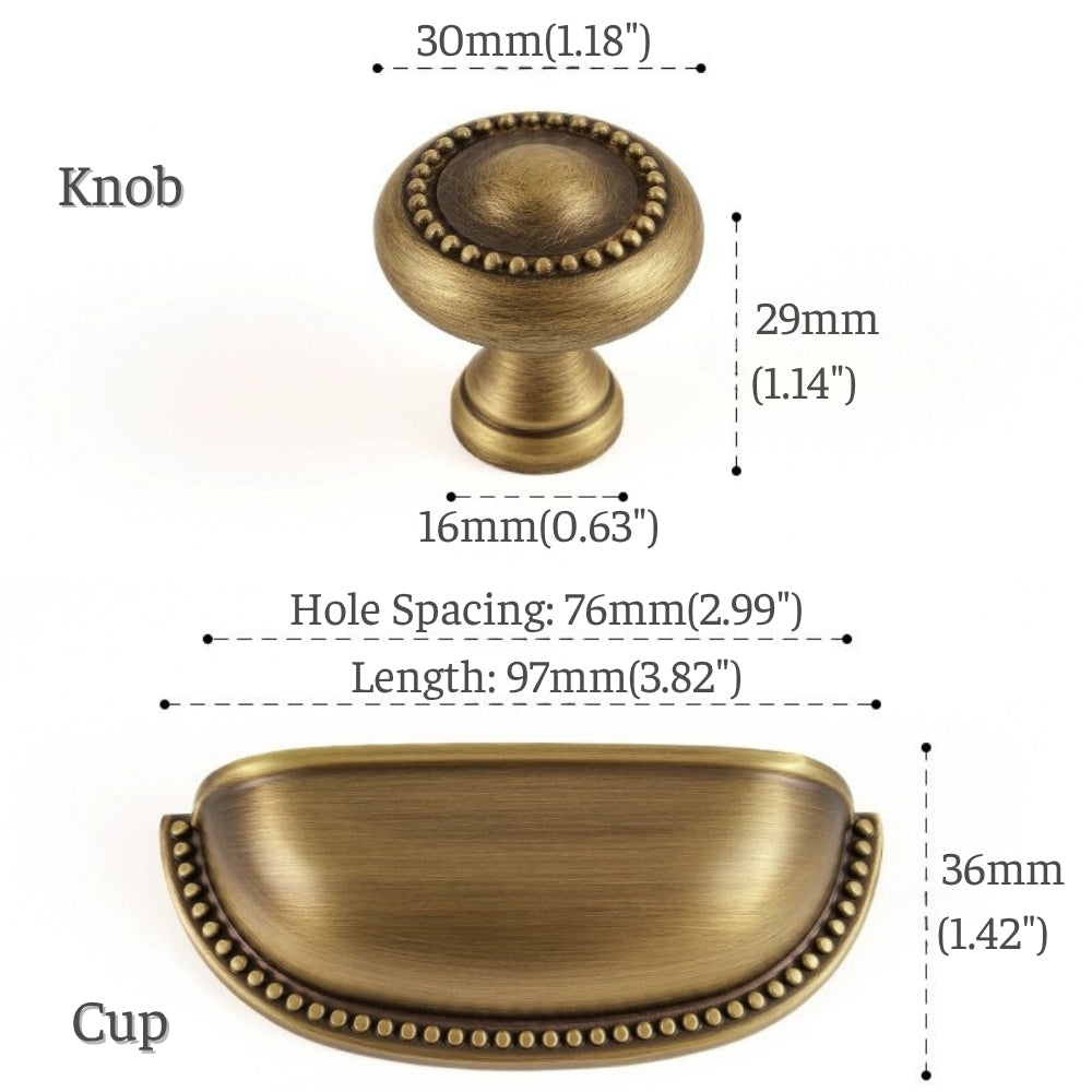 ROYAL Antique Brass Cabinet hardware