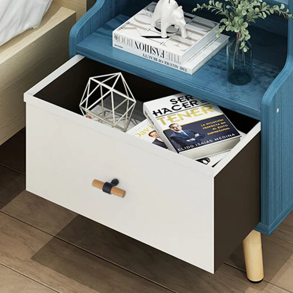 Wood drawer handles installed on a drawer