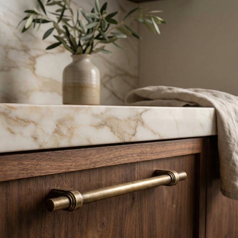 BRASSEL Aged Brass Drawer & Dresser Handles