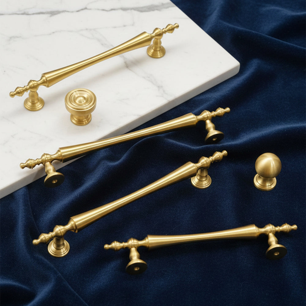 BRASSO Textured Solid Brass Cabinet Pulls