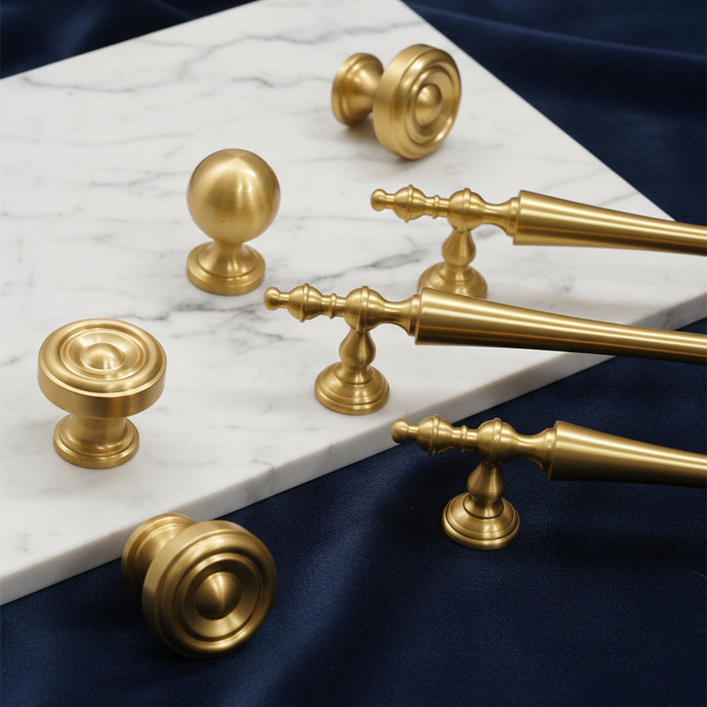 BRASSO Textured Solid Brass Cabinet Pulls