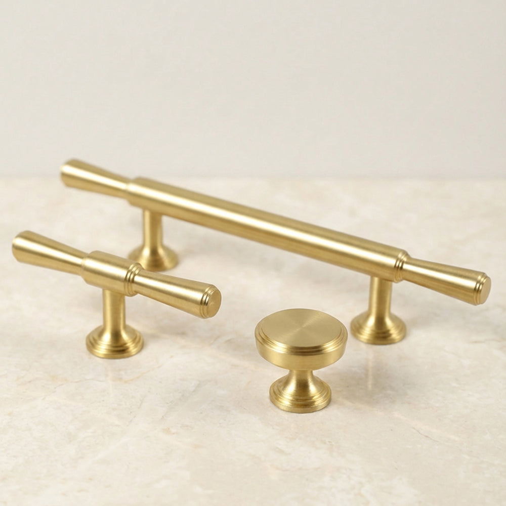 BRAVADO Gold Brass Cupboard Handles & Drawer Knobs