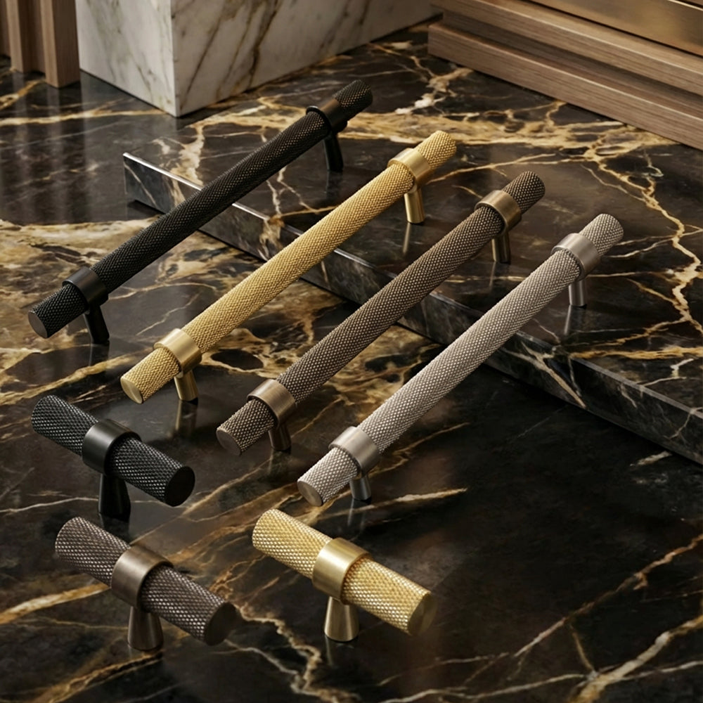 BRAVURA Modern Antique Brass Cabinet Pulls