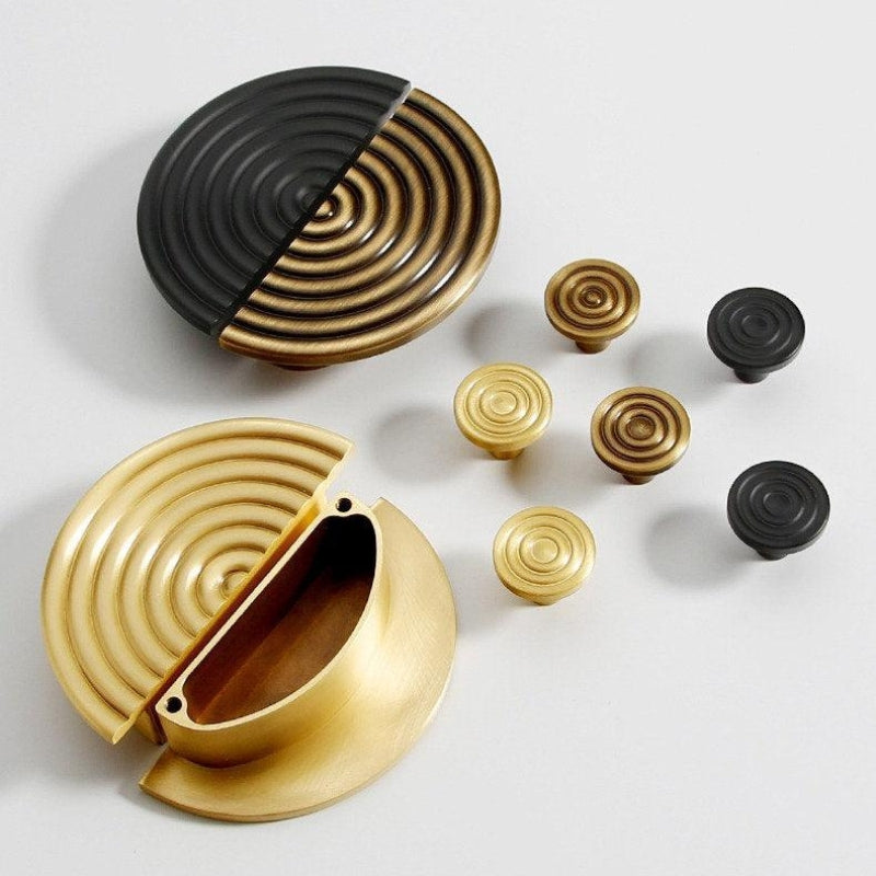 DIEGO Brass Curvy Semicircle Handles