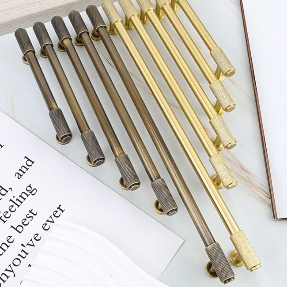 Antique brass kitchen drawer pull with many sizes