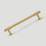 Knurled brass drawer handle in retro antique brass
