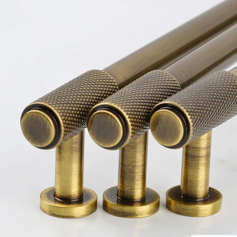 Retro brass cabinet pull handle for kitchen renovation