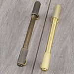 Elegant brass kitchen cabinet pull with antique look in bronze and gold