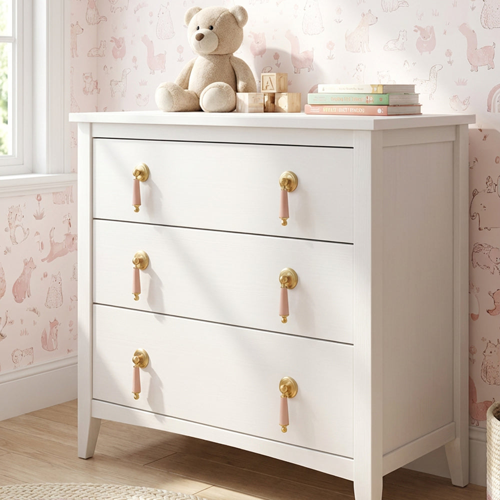 LEATHA Leather Drop Brass Cabinet Pulls