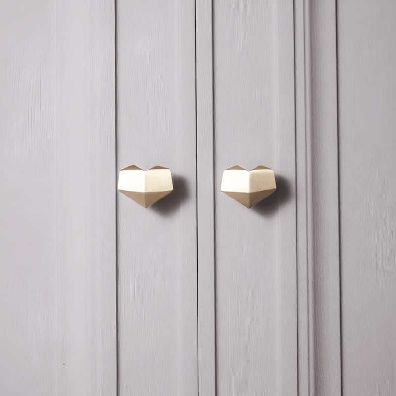 LUPE Brass Heart-Shaped Cabinet Knob