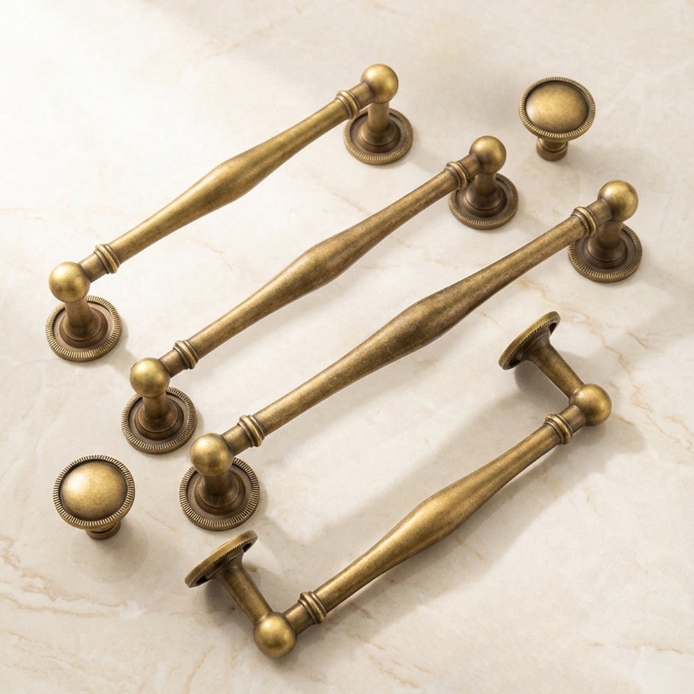MEDIVIS Aged Brass Medieval Cabinet Handles