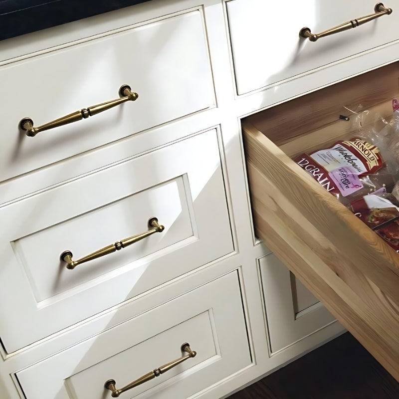 NOVAK Zinc Brass Silver Cabinet Knobs Handles