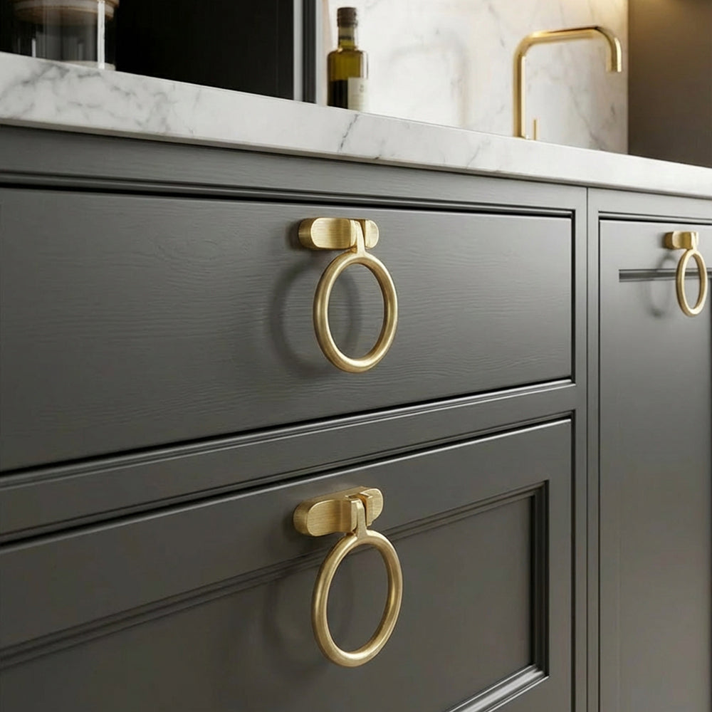 RINGO Minimalist Drop Ring Cabinet Knobs & Pulls