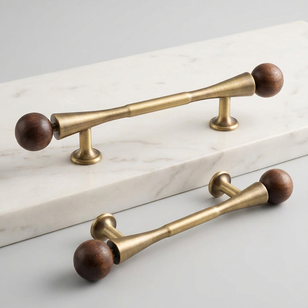 SERENO Walnut Wood Cabinet Knobs