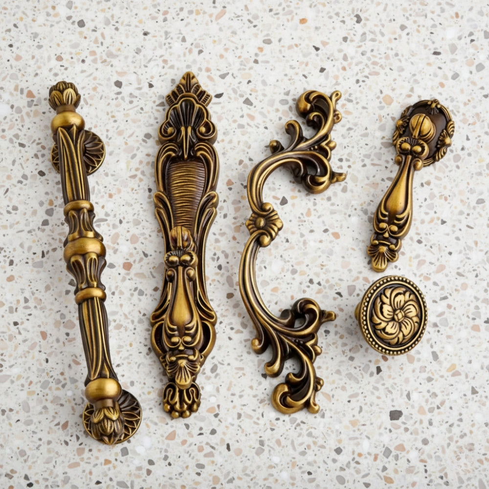 RIOPEAN Baroque Brass Handles Knobs and Pulls